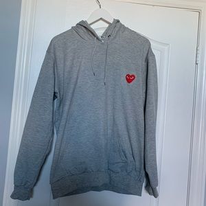 THRIFTED comme des garcons grey sweater